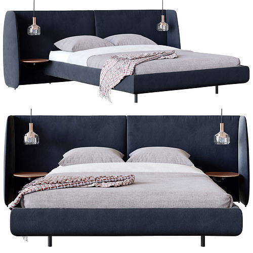 BLU DOT Hunker Queen Bed 3D model