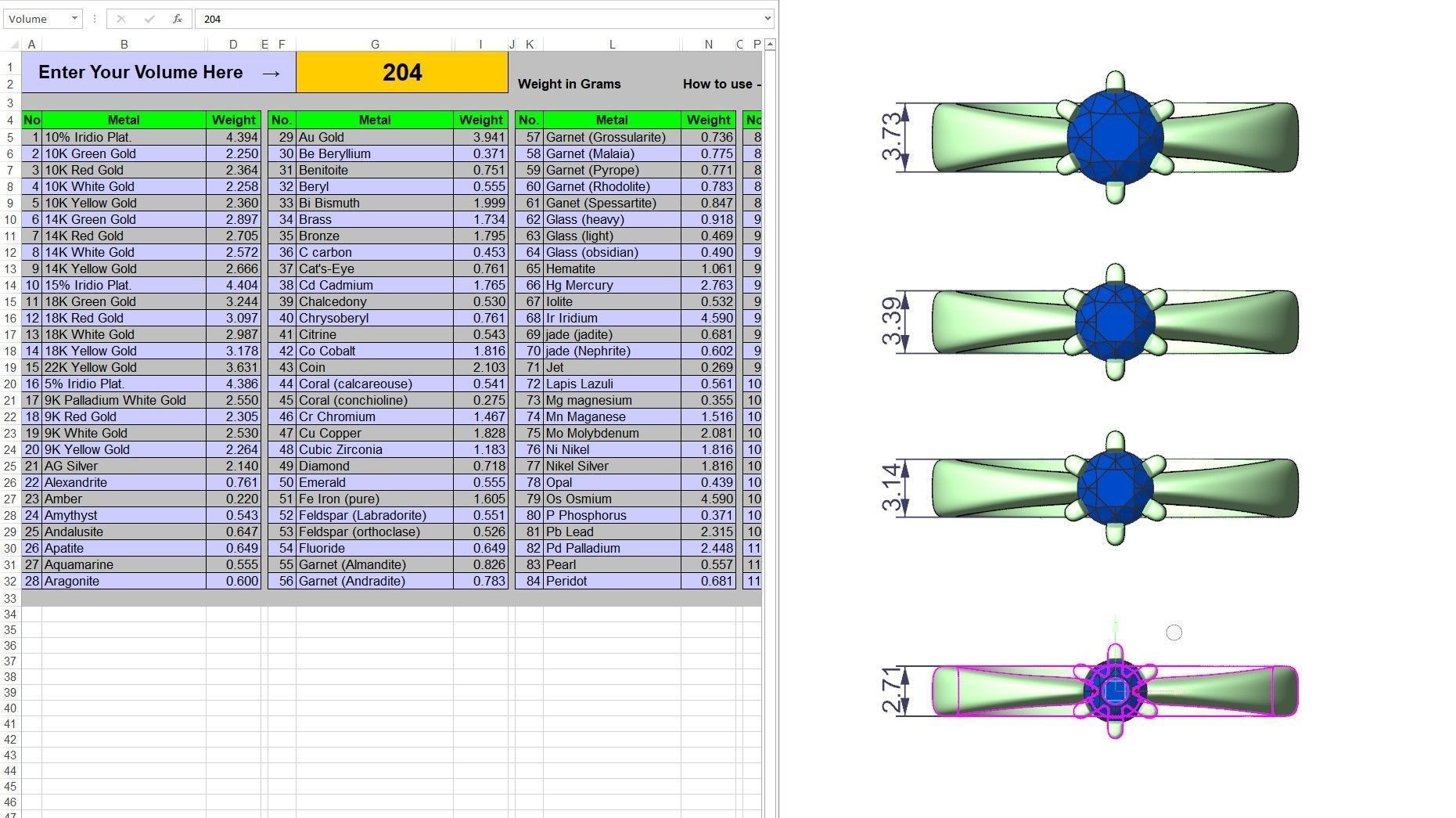Solitaire rings with crown head N17 3D print model_8