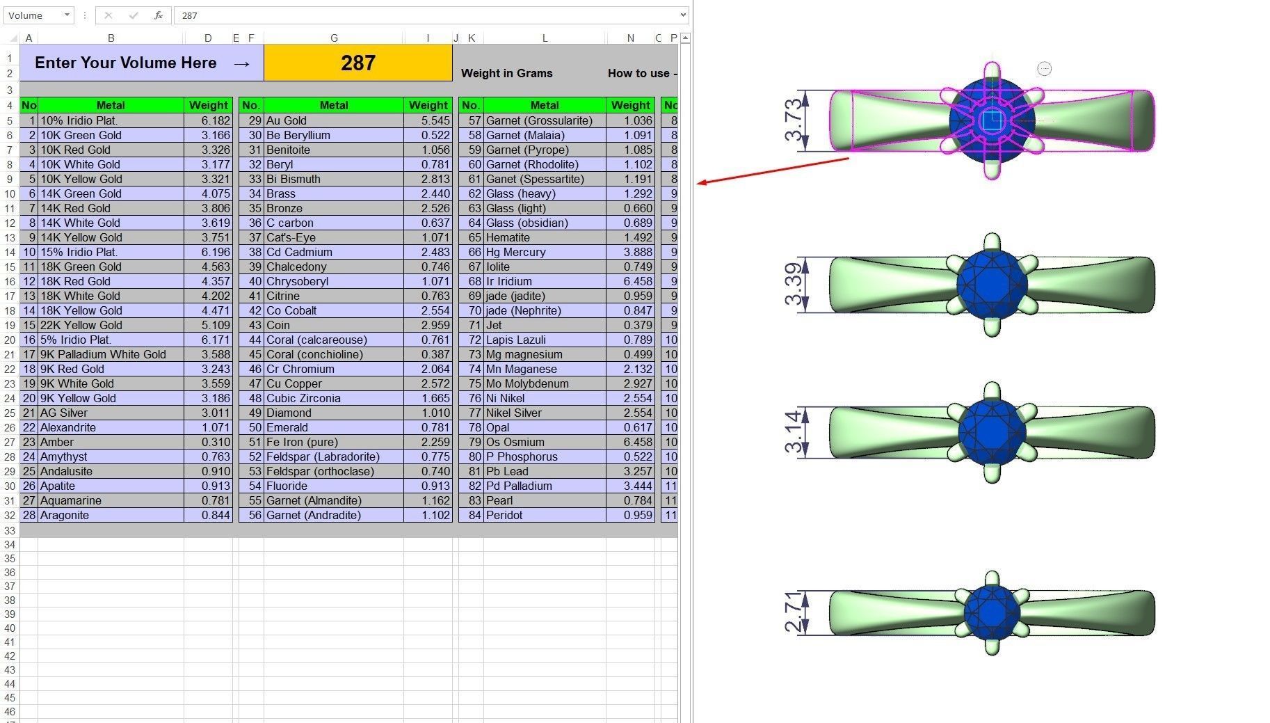 Solitaire rings with crown head N17 3D print model_5