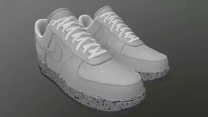 NIKE AIR FORCE 1 AIR MAG STYLE SHOES PBR Low-poly 3D model