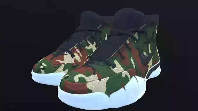 NIKE ZOOM KOBE 1 x UNDEFEATED COLLAB SHOES PBR Low-poly 3D model