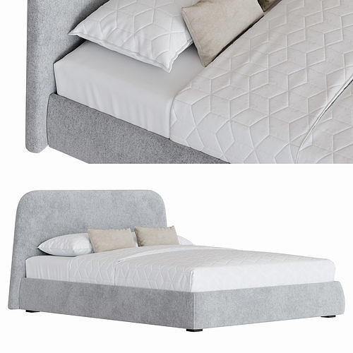 BLU DOT Lid Queen Bed 3D model