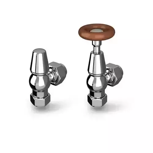 Aestus Angled Manual Hilton Radiator Valve 3D model