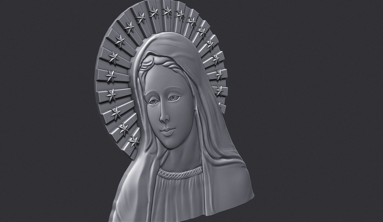 Virgin Mary 4 3D print model_4