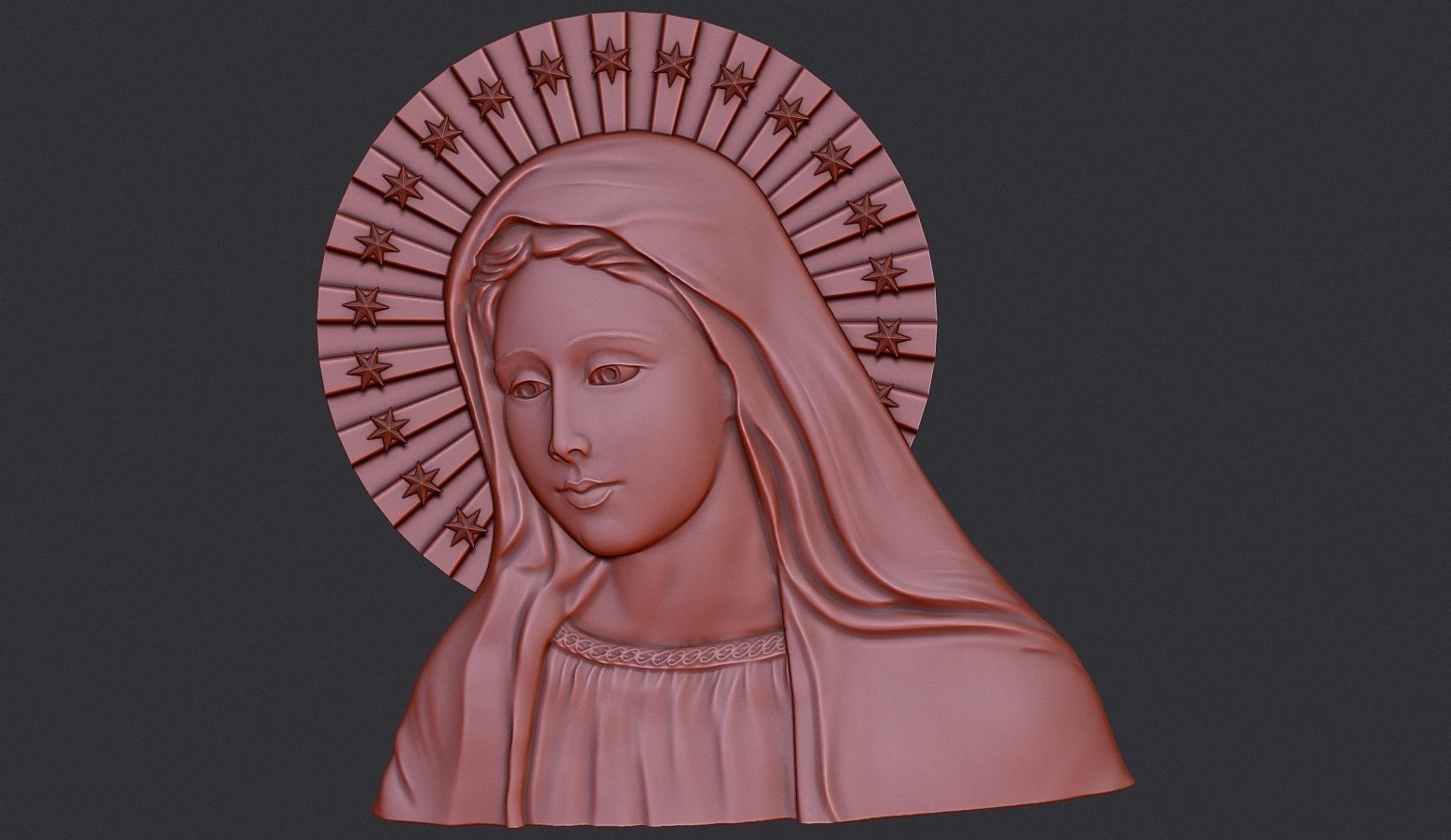 Virgin Mary 4 3D print model_1