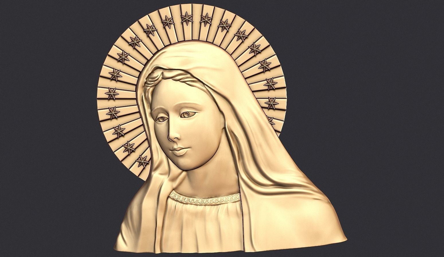 Virgin Mary 4 3D print model_2