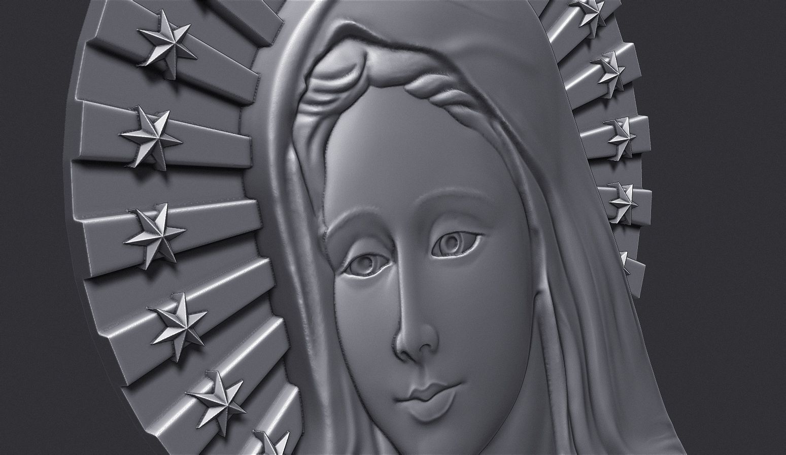 Virgin Mary 4 3D print model_5