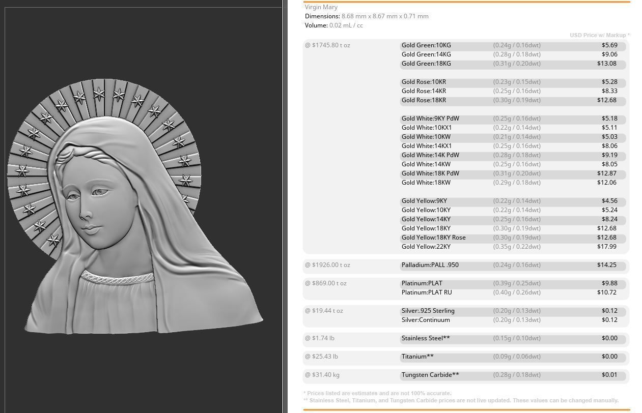 Virgin Mary 4 3D print model_12