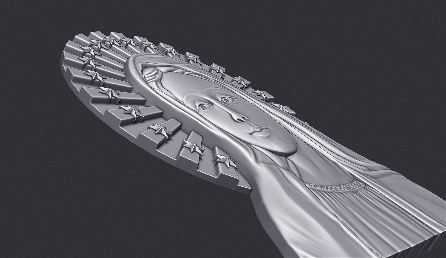 Virgin Mary 4 3D print model_9