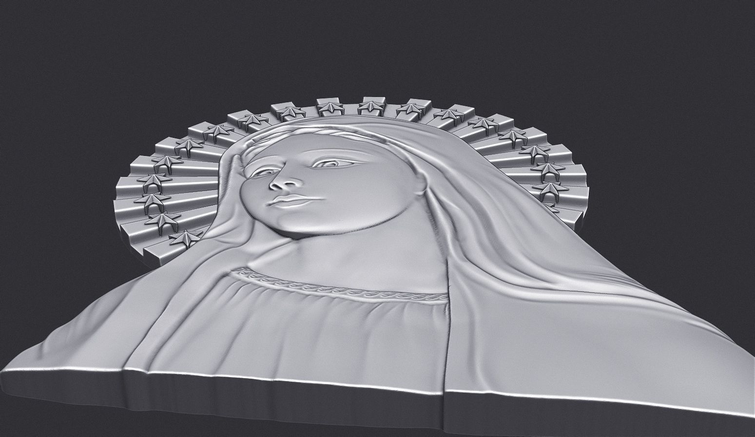 Virgin Mary 4 3D print model_8