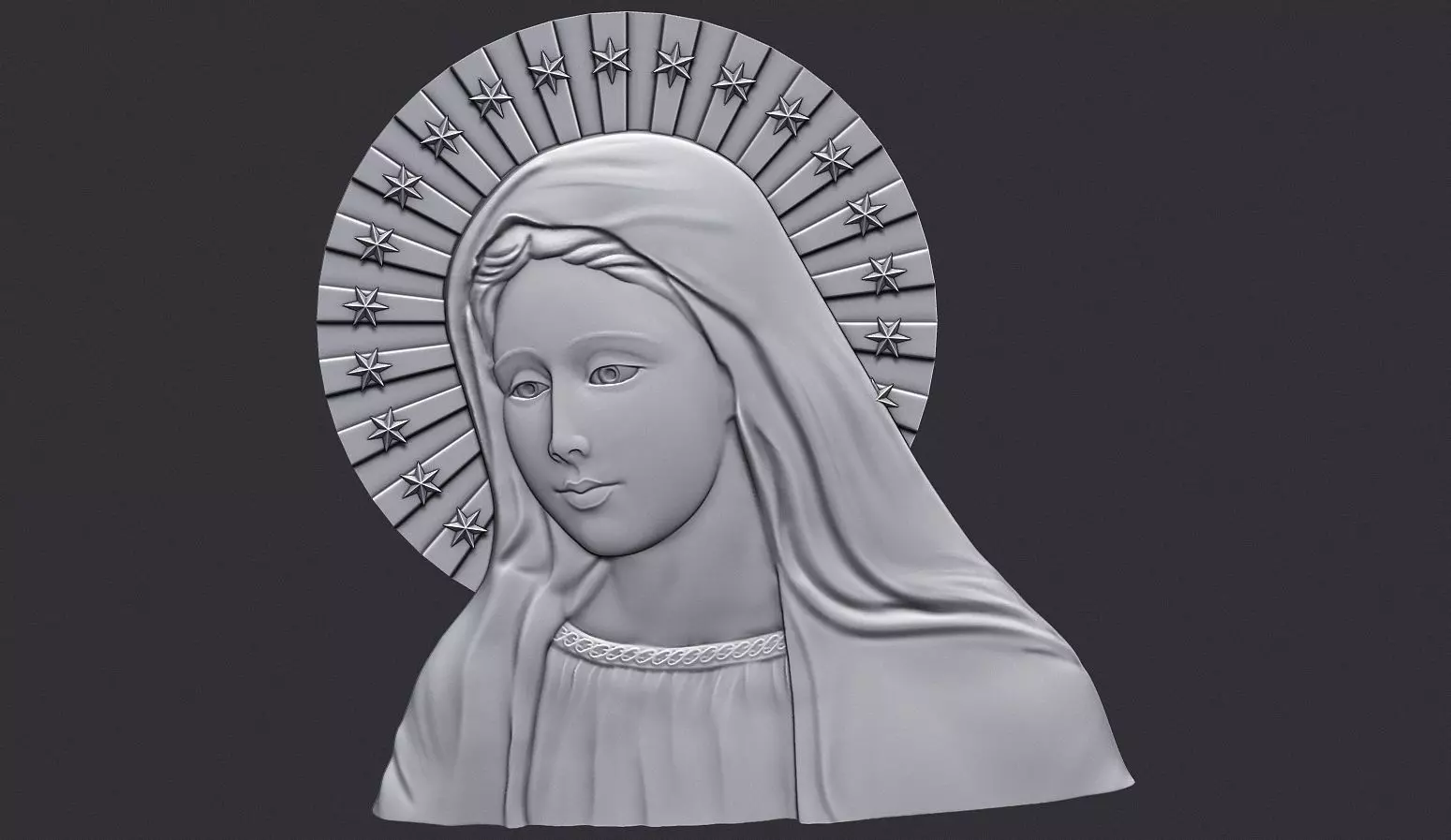 Virgin Mary 4 3D print model_0