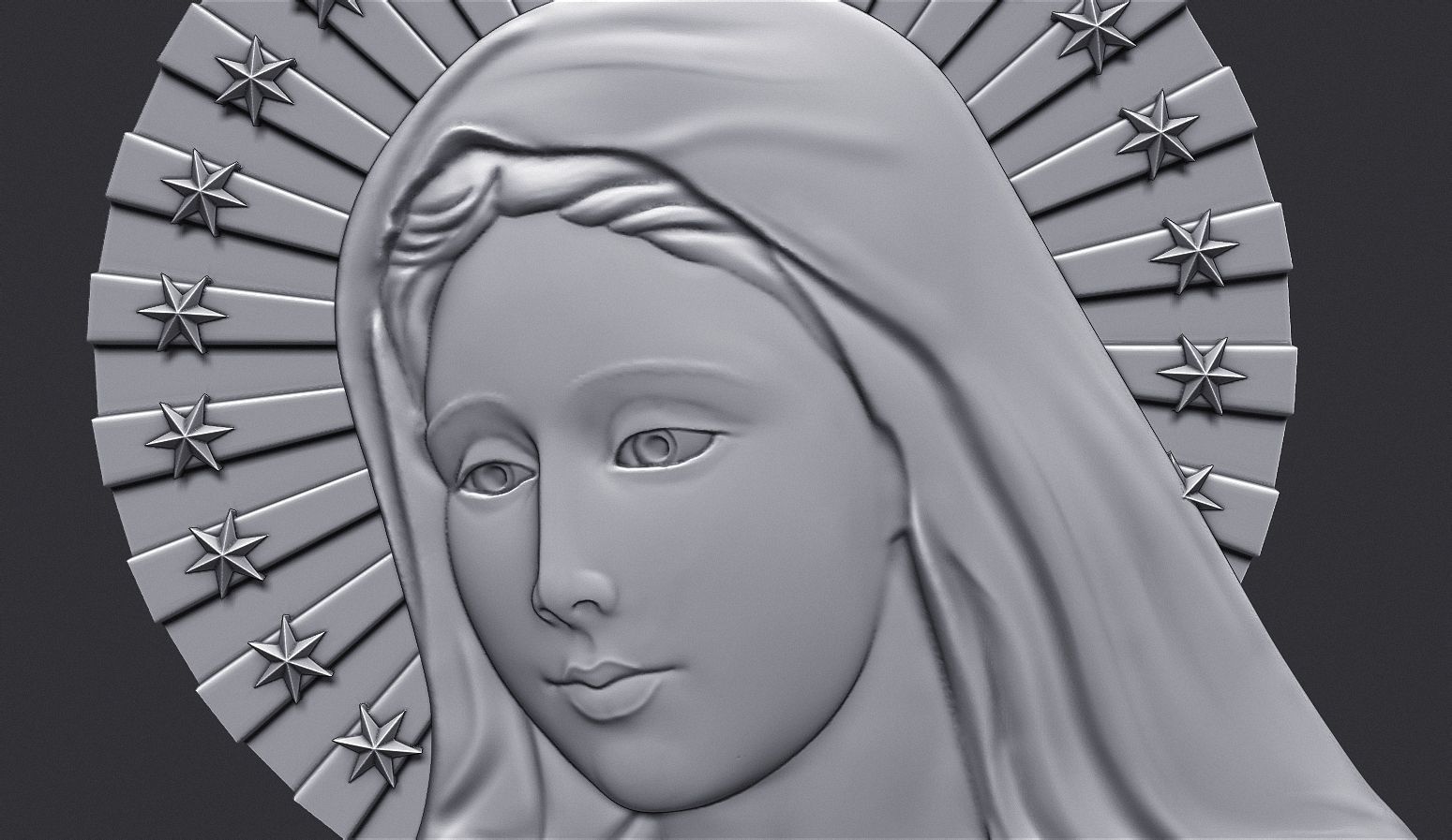 Virgin Mary 4 3D print model_6