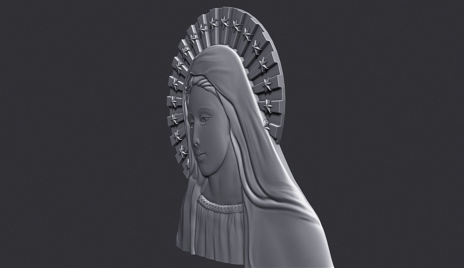 Virgin Mary 4 3D print model_3