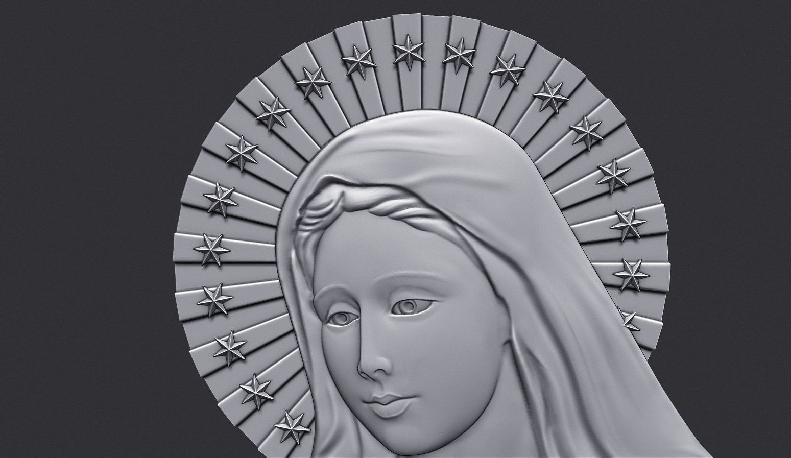 Virgin Mary 4 3D print model_7