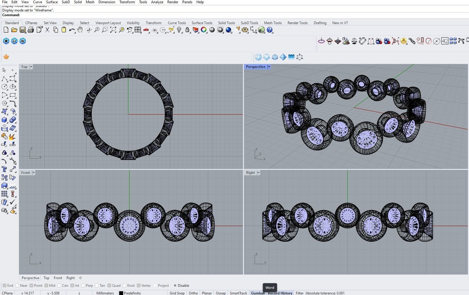 Eternity Round Diamonds Ring 3D model_1