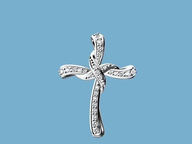 cross diamond  pendent  3D print model