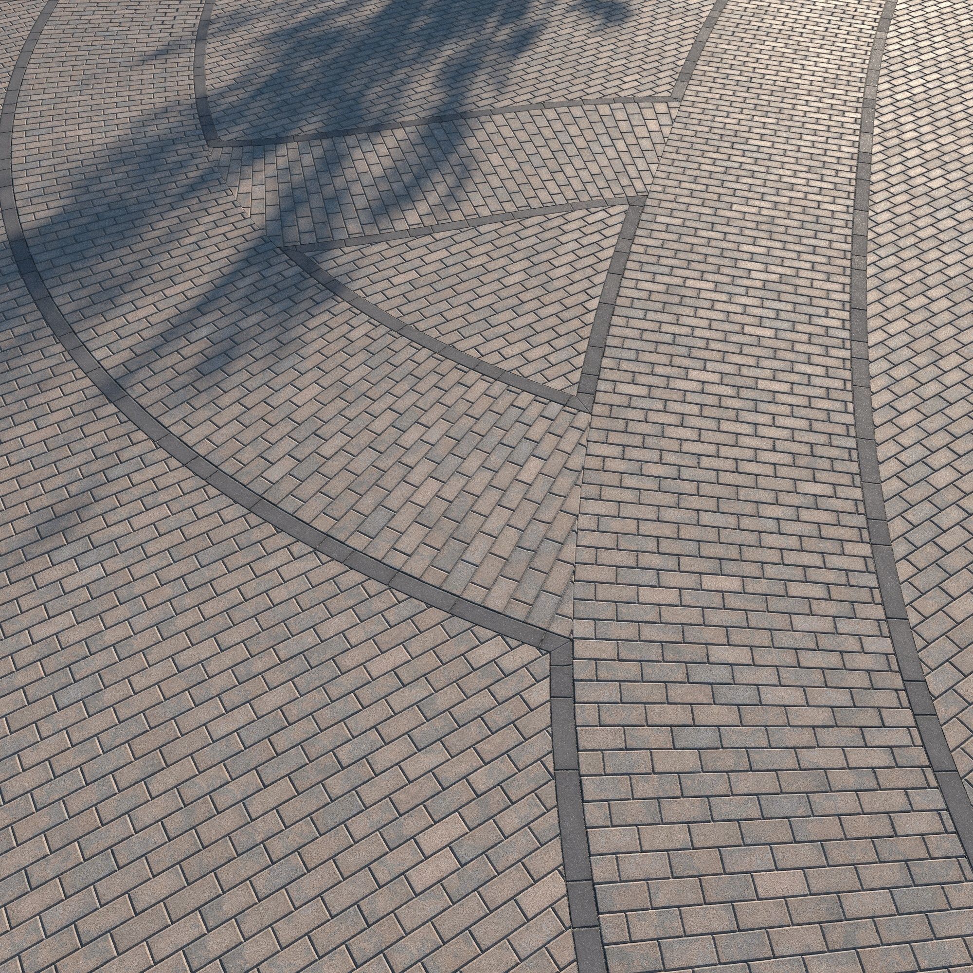 8K Large Scale Pavement Running Bond - 15 Variatons Texture_63