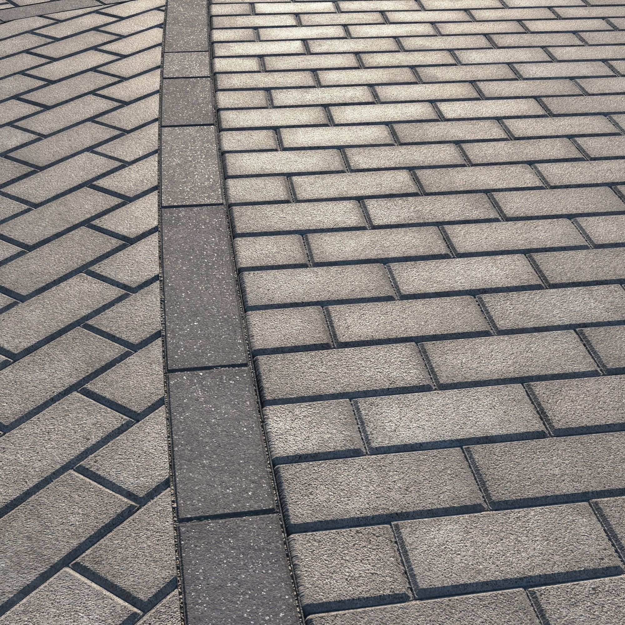 8K Large Scale Pavement Running Bond - 15 Variatons Texture_54