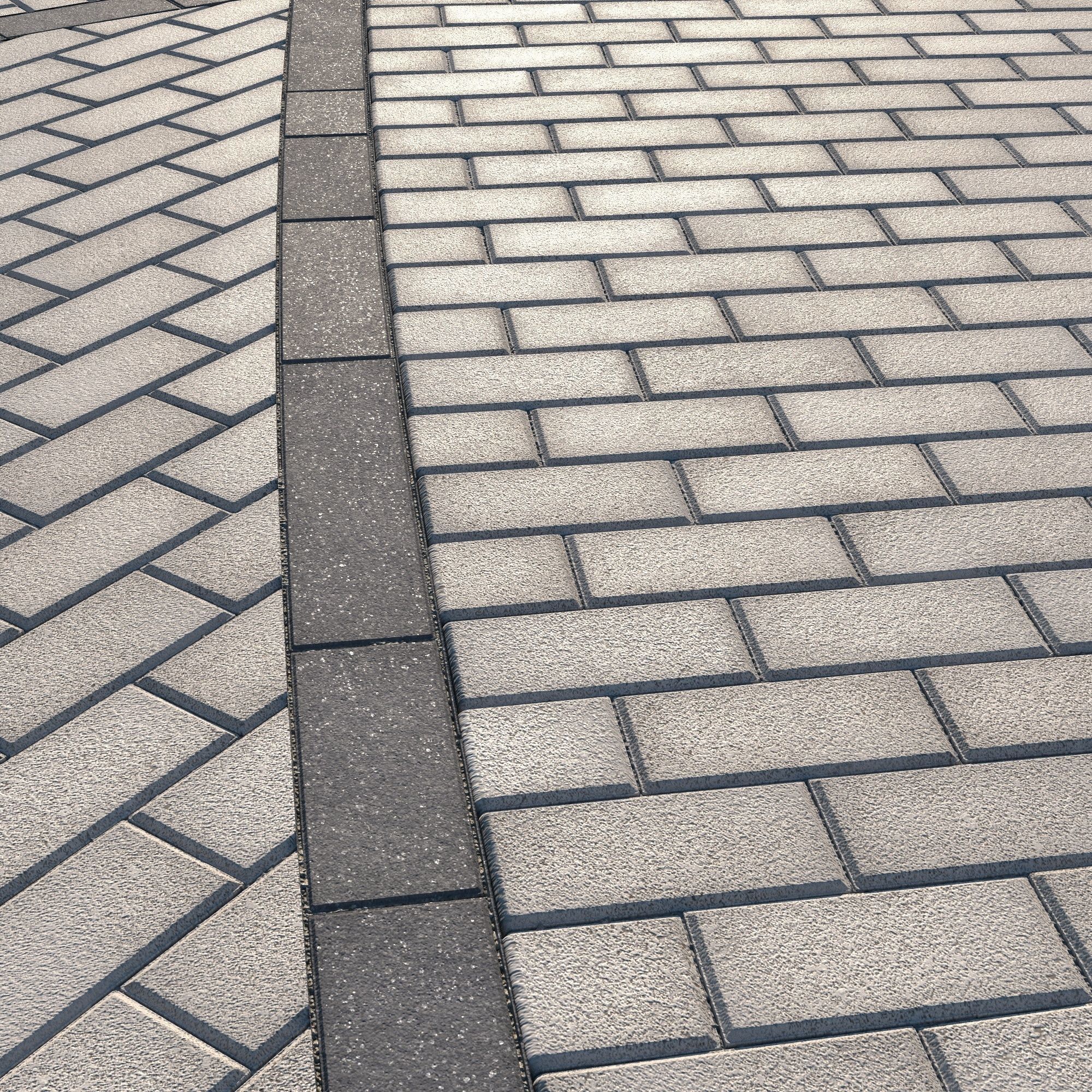 8K Large Scale Pavement Running Bond - 15 Variatons Texture_35