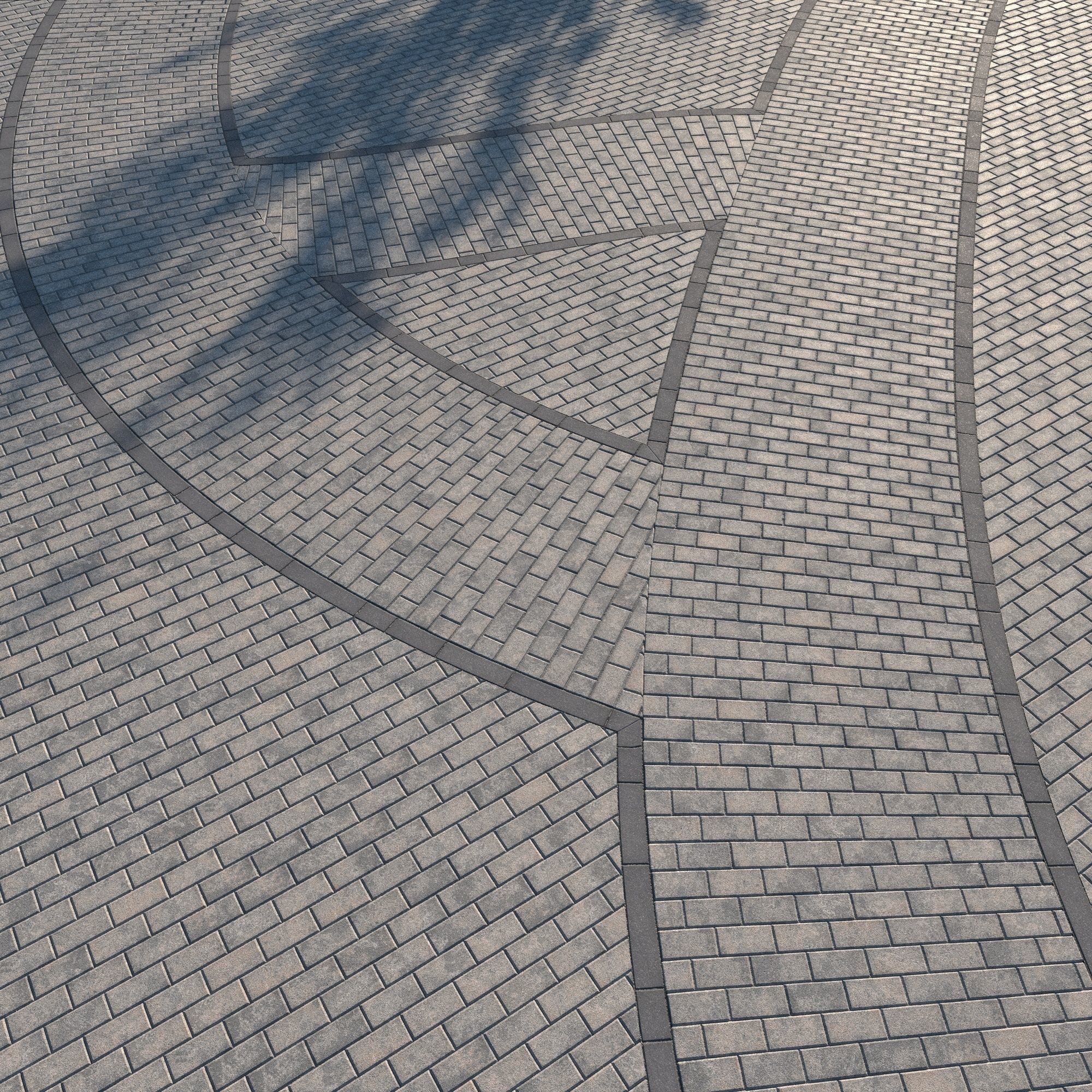 8K Large Scale Pavement Running Bond - 15 Variatons Texture_57