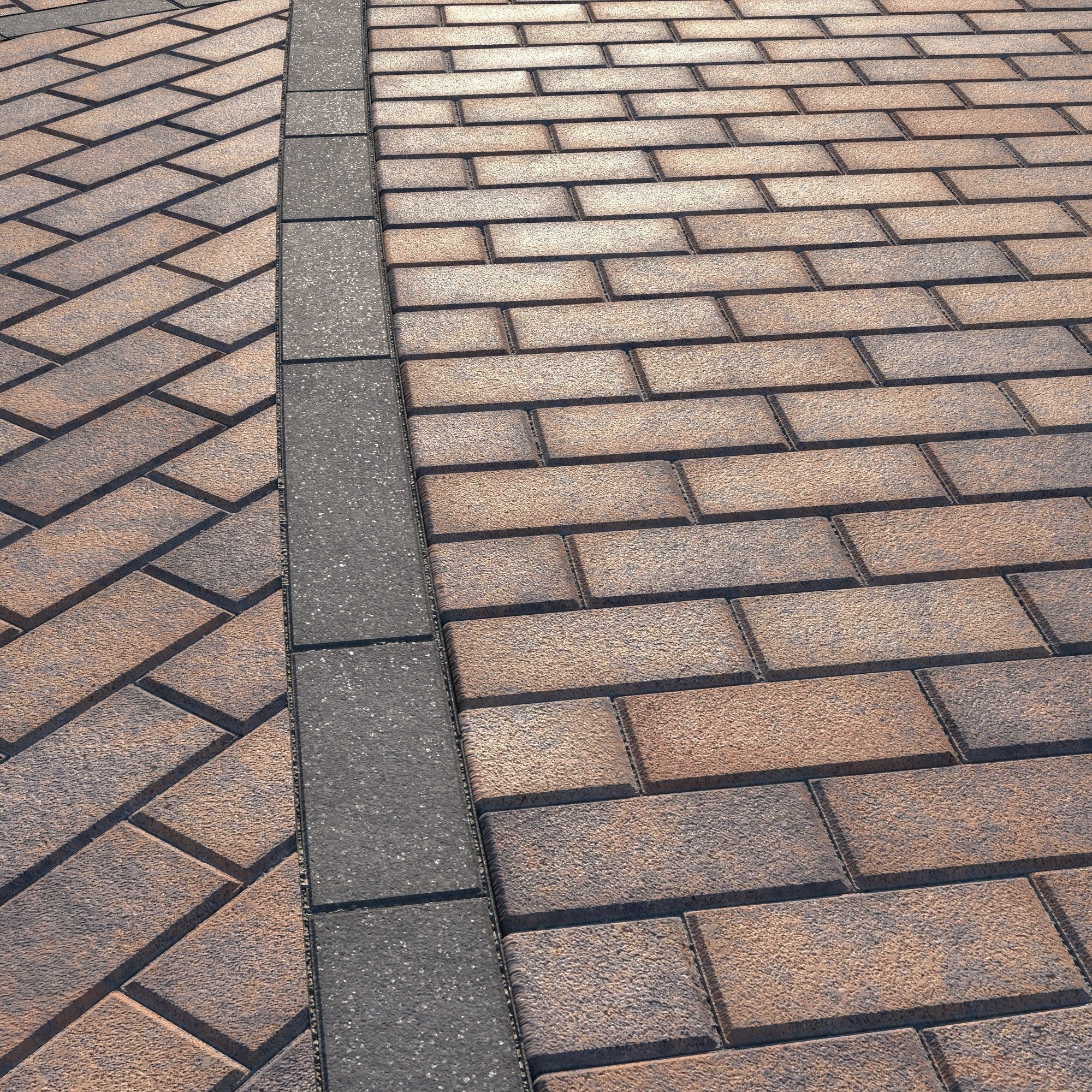 8K Large Scale Pavement Running Bond - 15 Variatons Texture_42