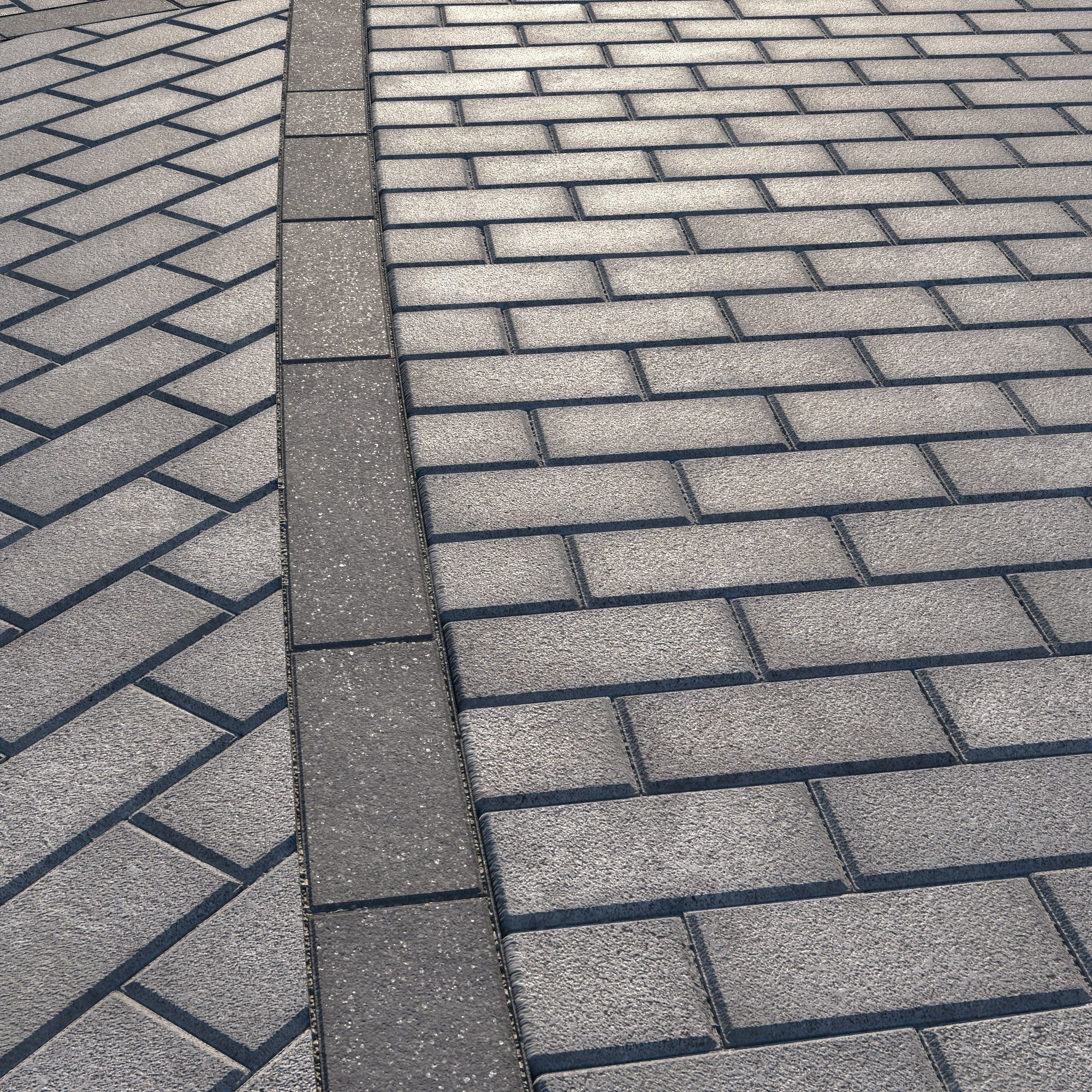 8K Large Scale Pavement Running Bond - 15 Variatons Texture_59