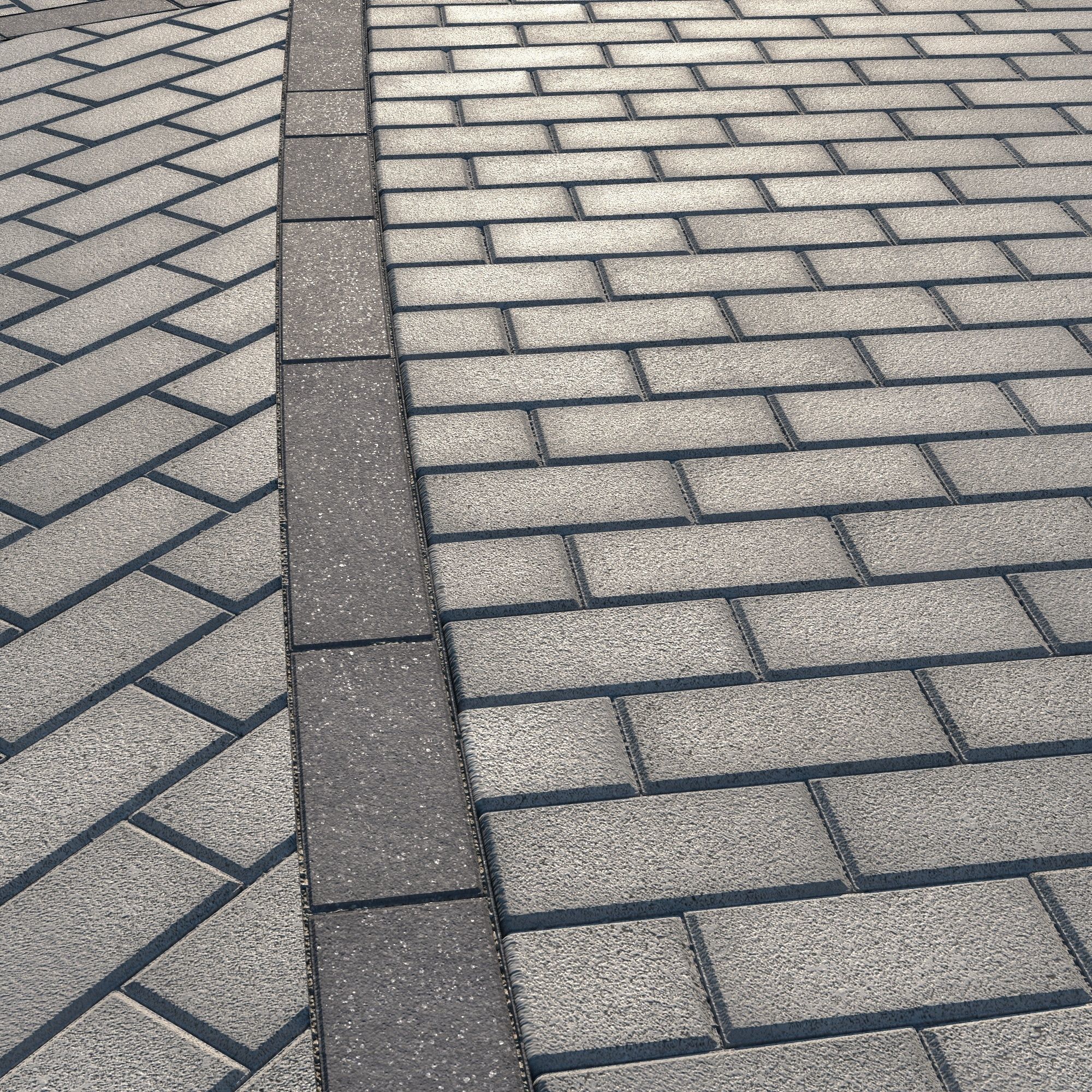 8K Large Scale Pavement Running Bond - 15 Variatons Texture_34