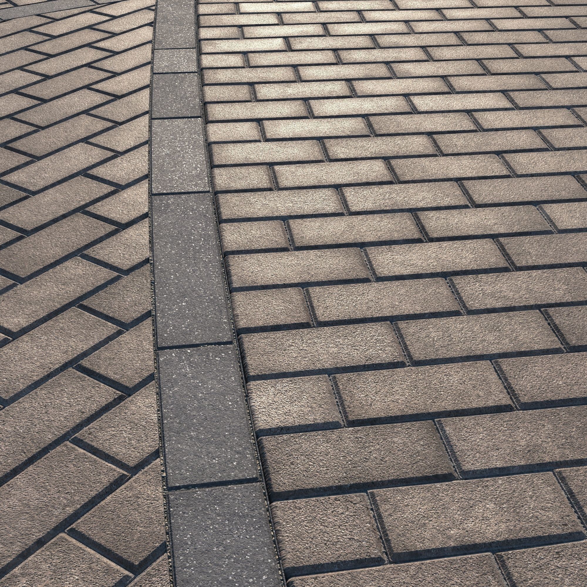 8K Large Scale Pavement Running Bond - 15 Variatons Texture_33