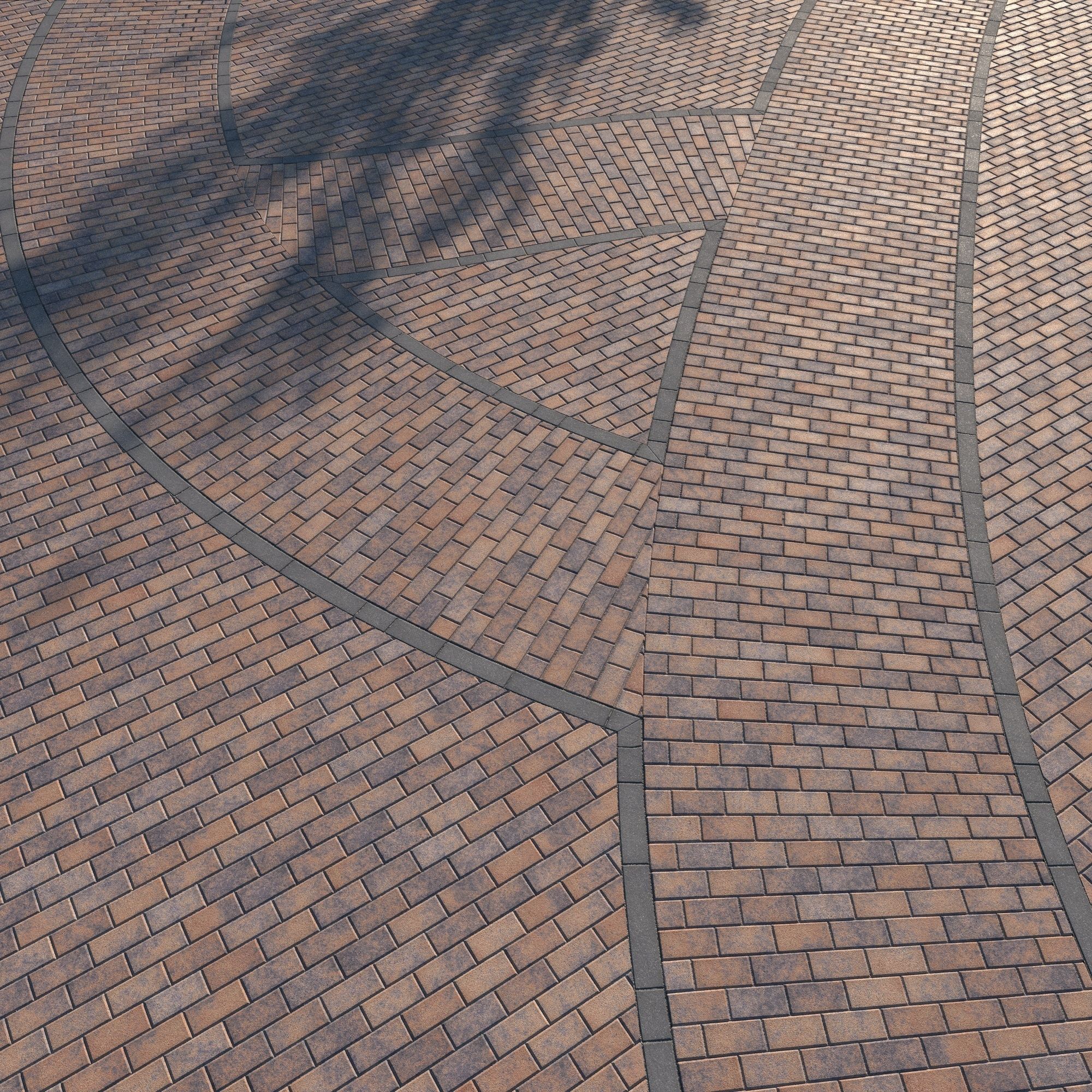 8K Large Scale Pavement Running Bond - 15 Variatons Texture_38