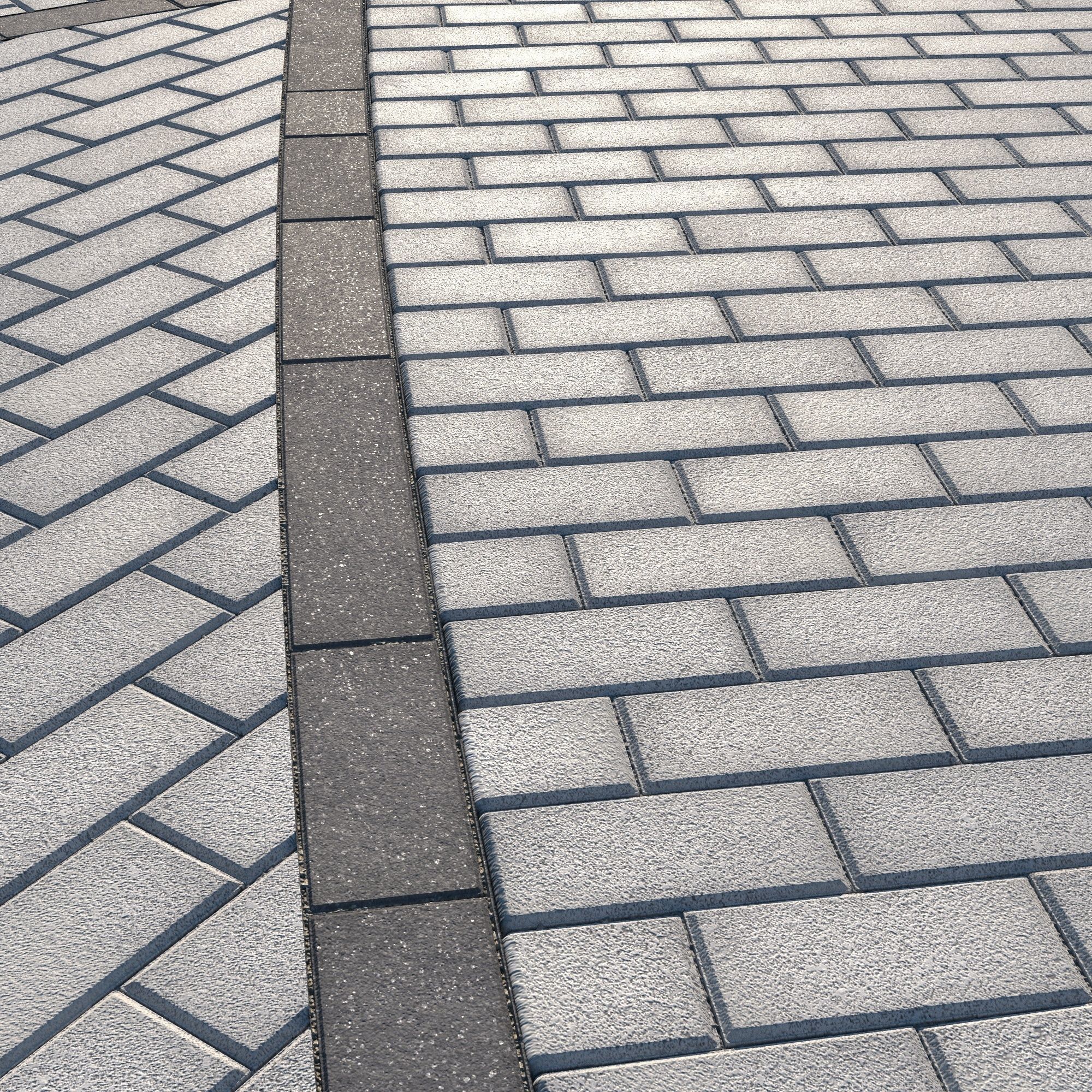 8K Large Scale Pavement Running Bond - 15 Variatons Texture_58
