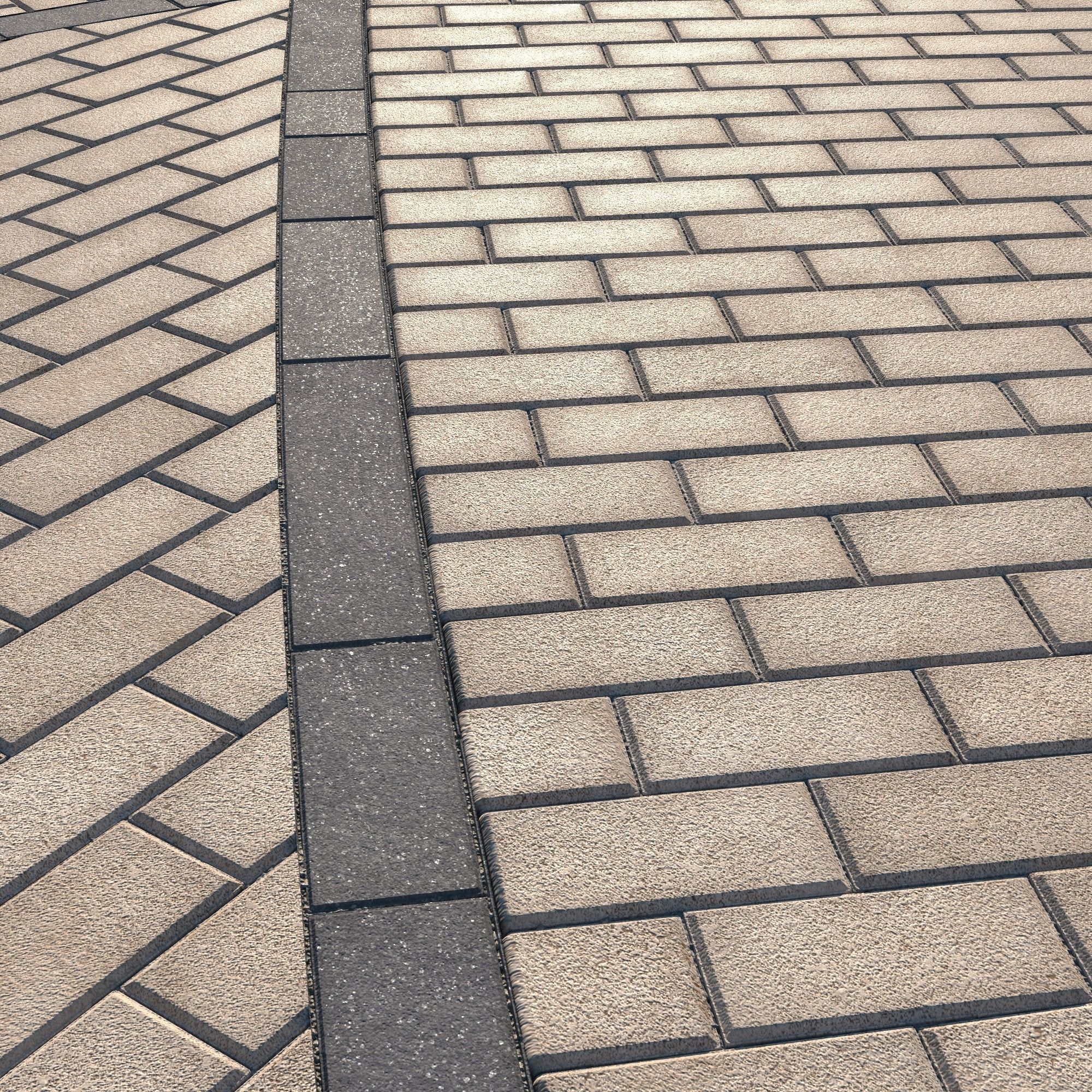 8K Large Scale Pavement Running Bond - 15 Variatons Texture_27