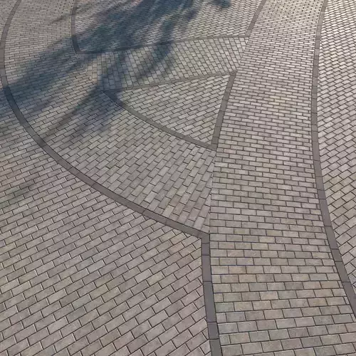8K Large Scale Pavement Running Bond - 15 Variatons Texture