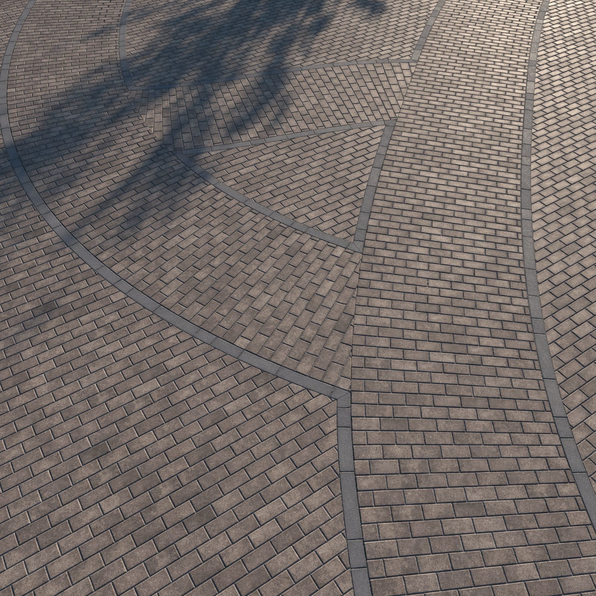 8K Large Scale Pavement Running Bond - 15 Variatons Texture_43