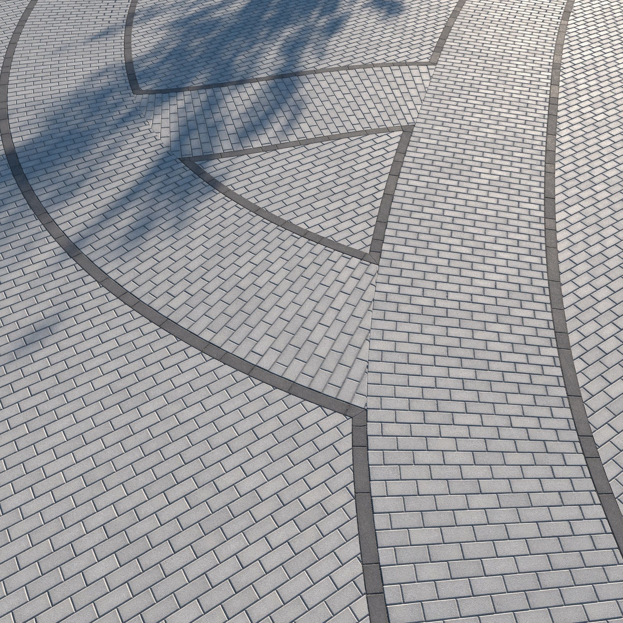 8K Large Scale Pavement Running Bond - 15 Variatons Texture_60