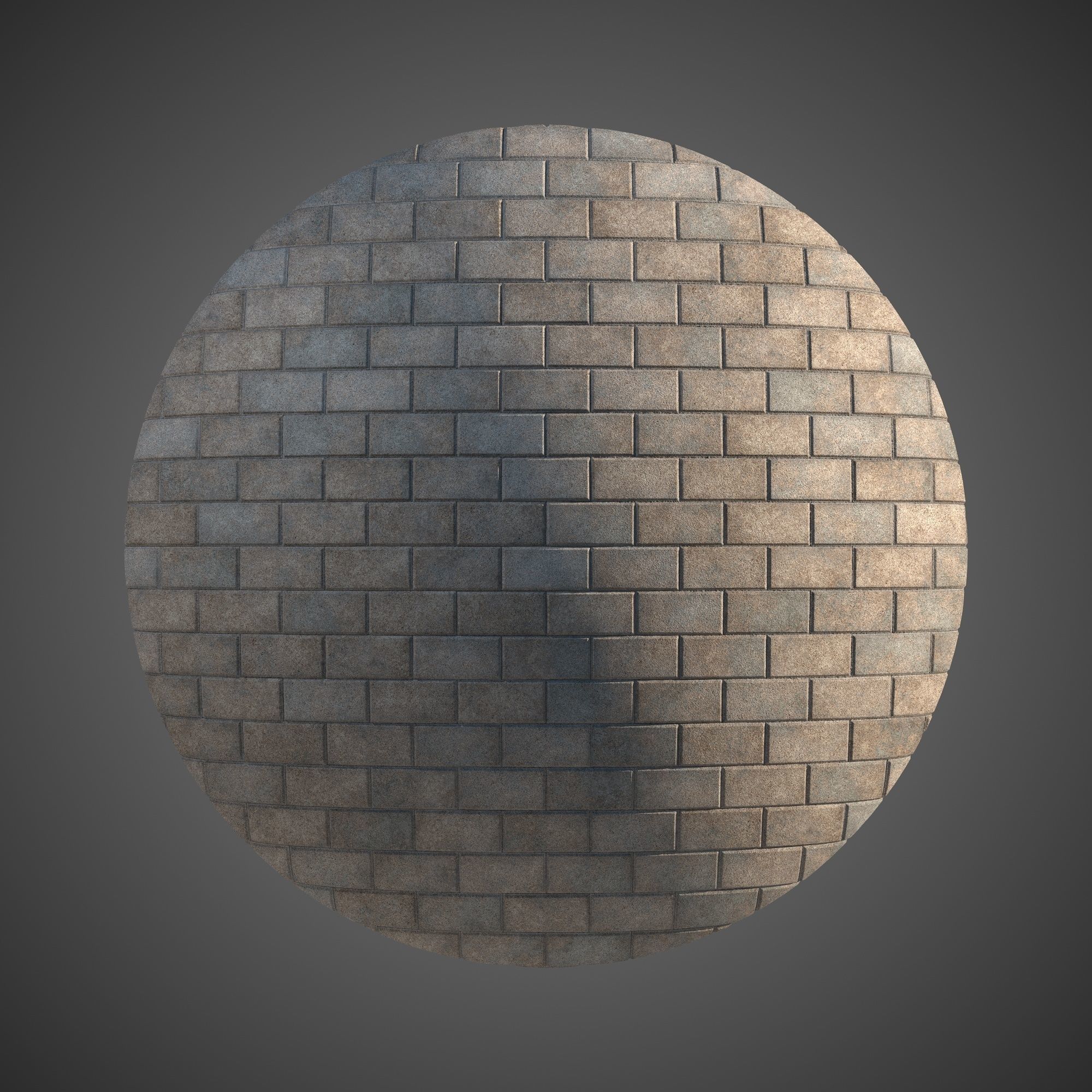 8K Large Scale Pavement Running Bond - 15 Variatons Texture_13