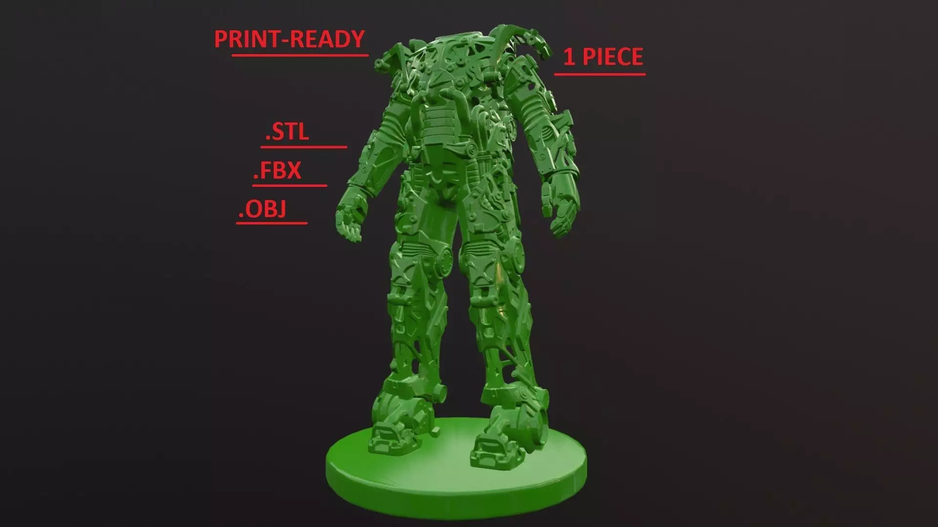 FALLOUT POWER ARMOR BASE SCULPTURE 3D model