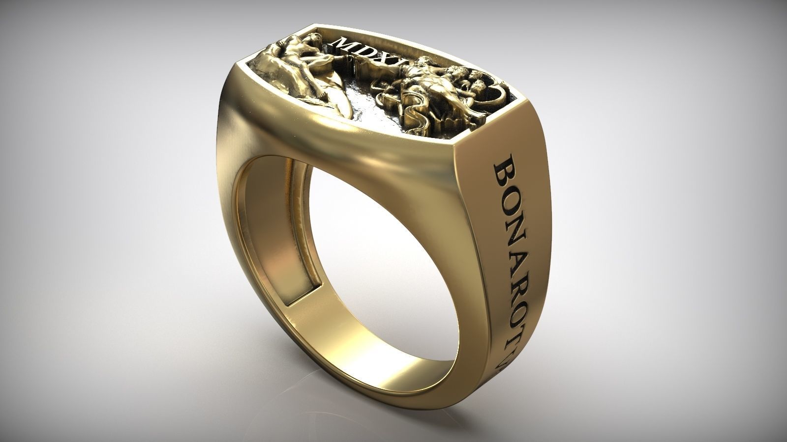 Hand Of God Michaelangelo Sistine Chapel Signet 3D print model_3