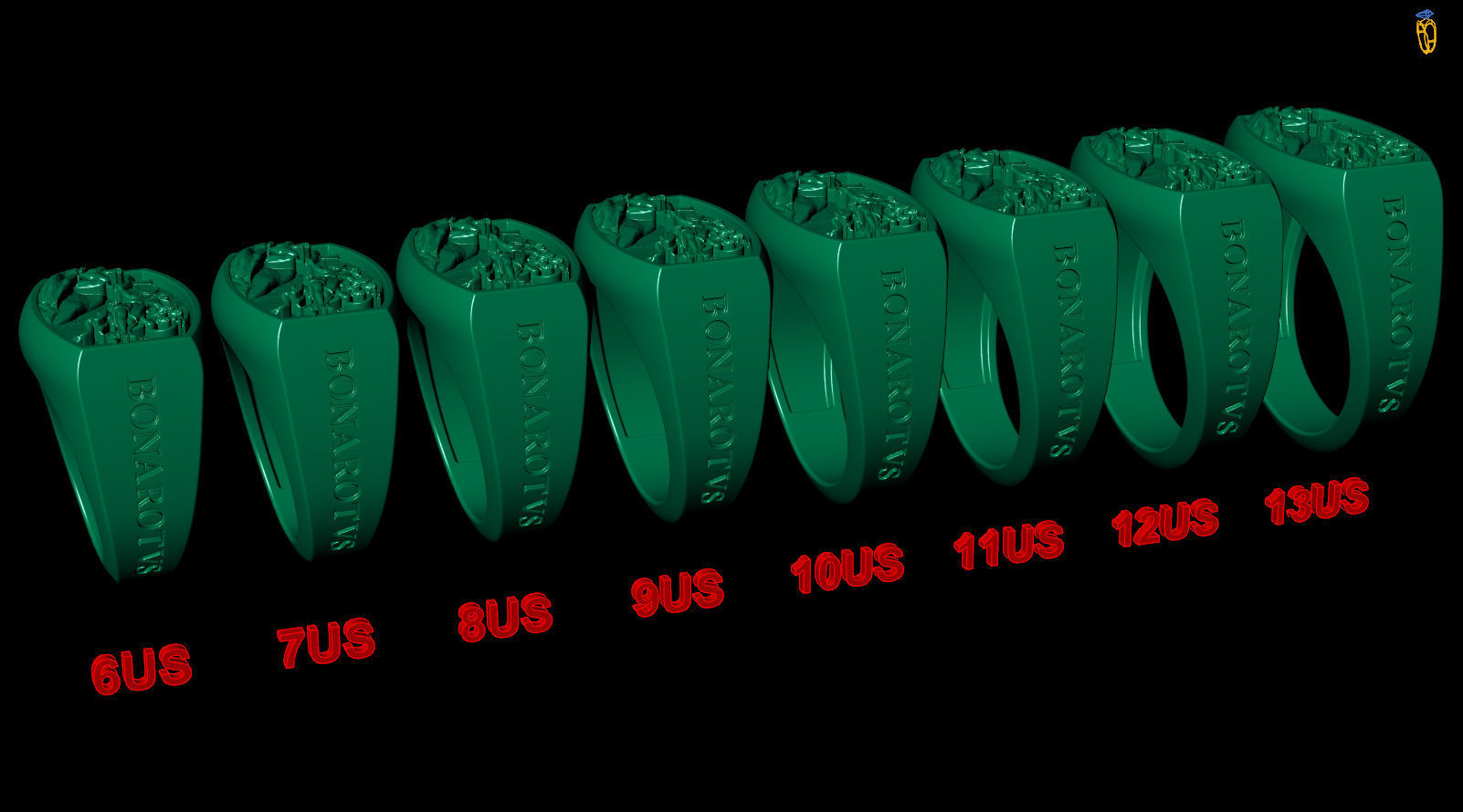 Hand Of God Michaelangelo Sistine Chapel Signet 3D print model_8