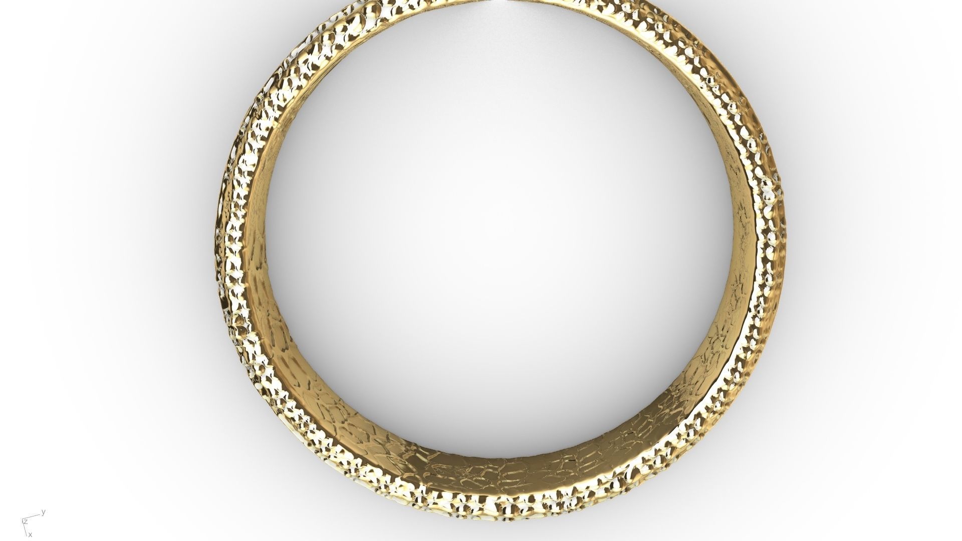 stone textured ring stl verified 3D print model_7