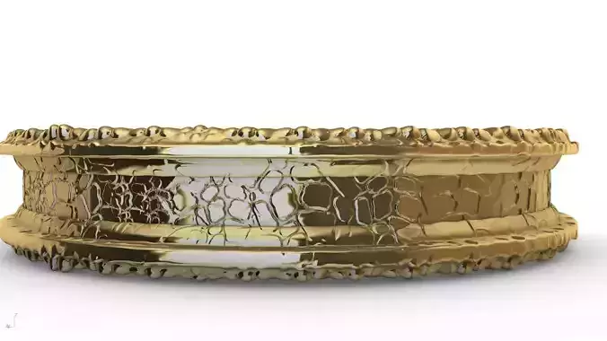 stone textured ring stl verified