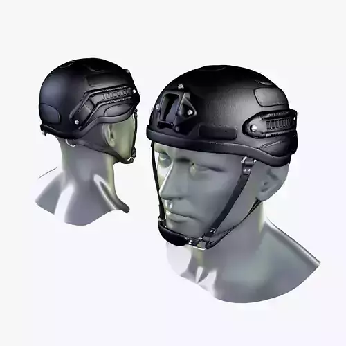 Ballistic Tactical Helmet Low Poly