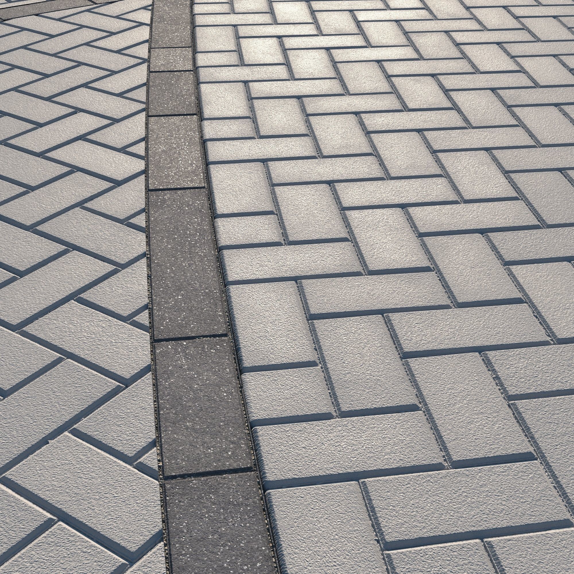 Large Area Herringbone concrete paving 02 - 15 Variations Texture_47