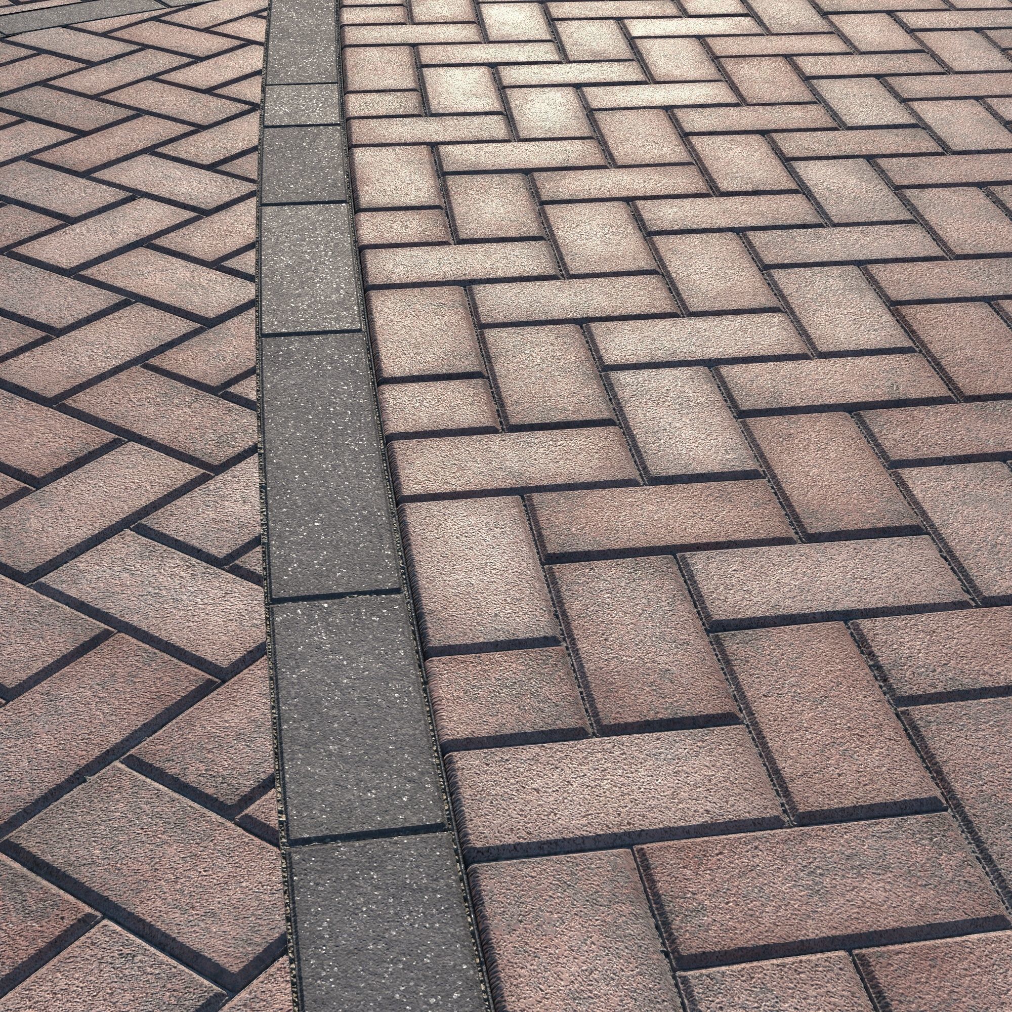 Large Area Herringbone concrete paving 02 - 15 Variations Texture_40