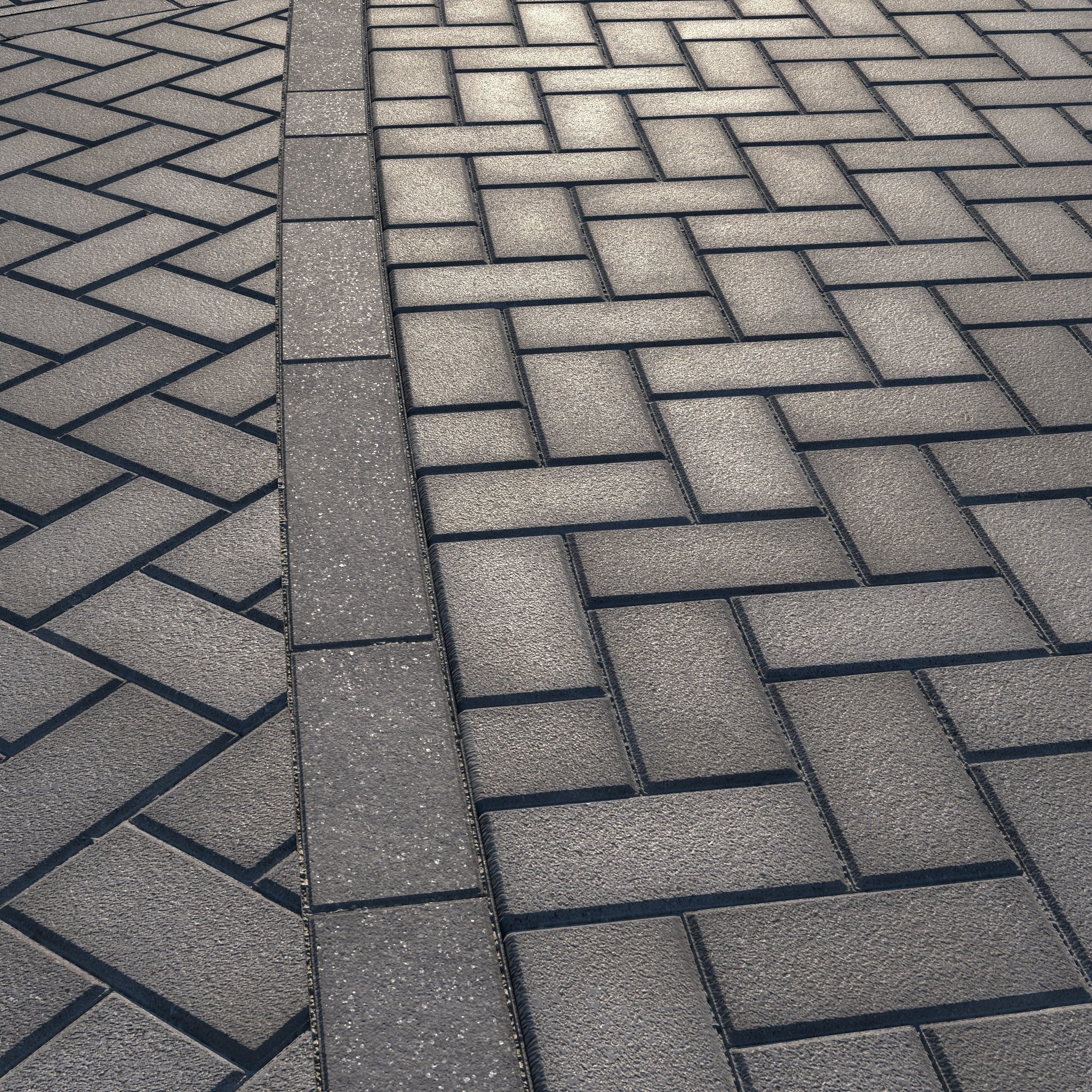 Large Area Herringbone concrete paving 02 - 15 Variations Texture_32