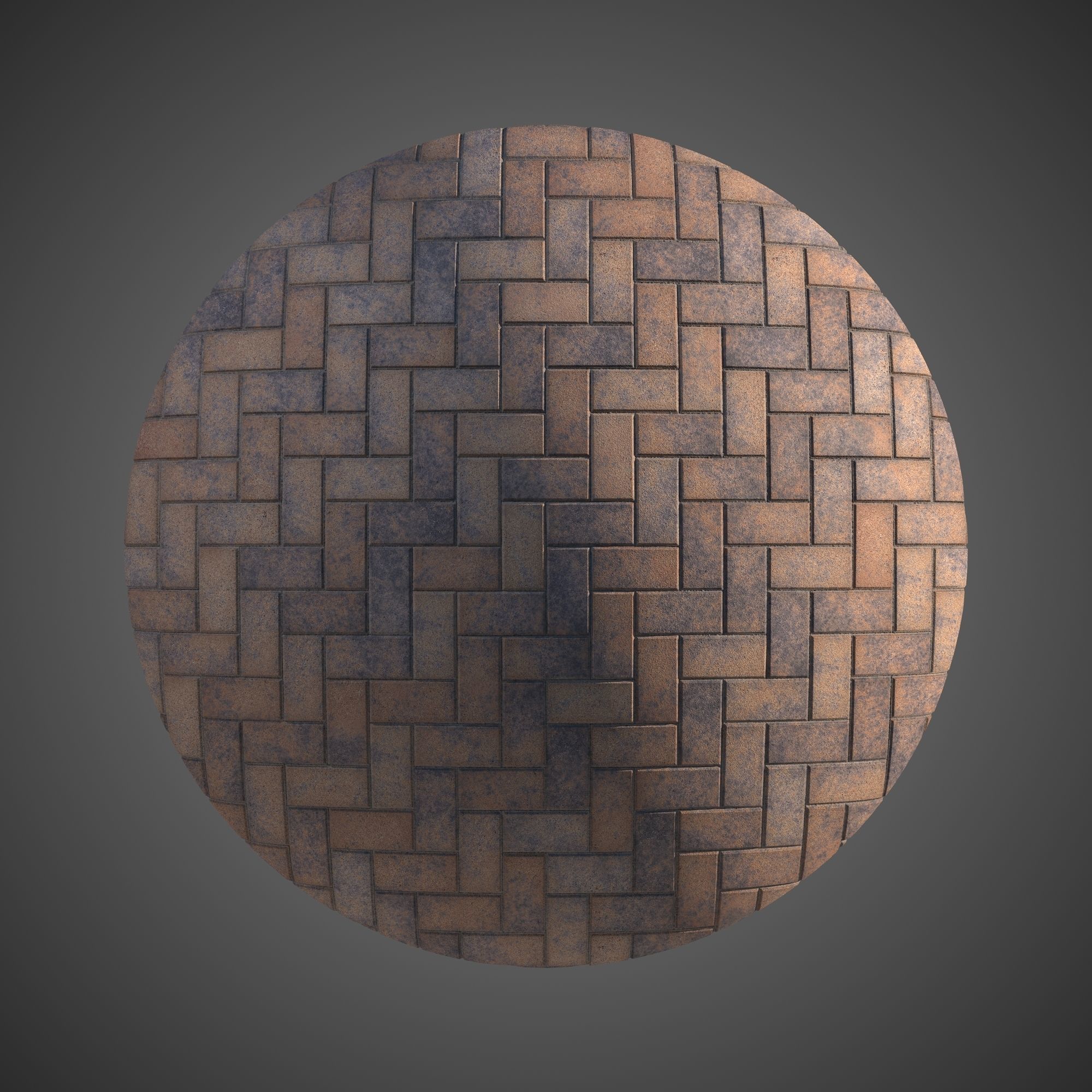 Large Area Herringbone concrete paving 02 - 15 Variations Texture_8