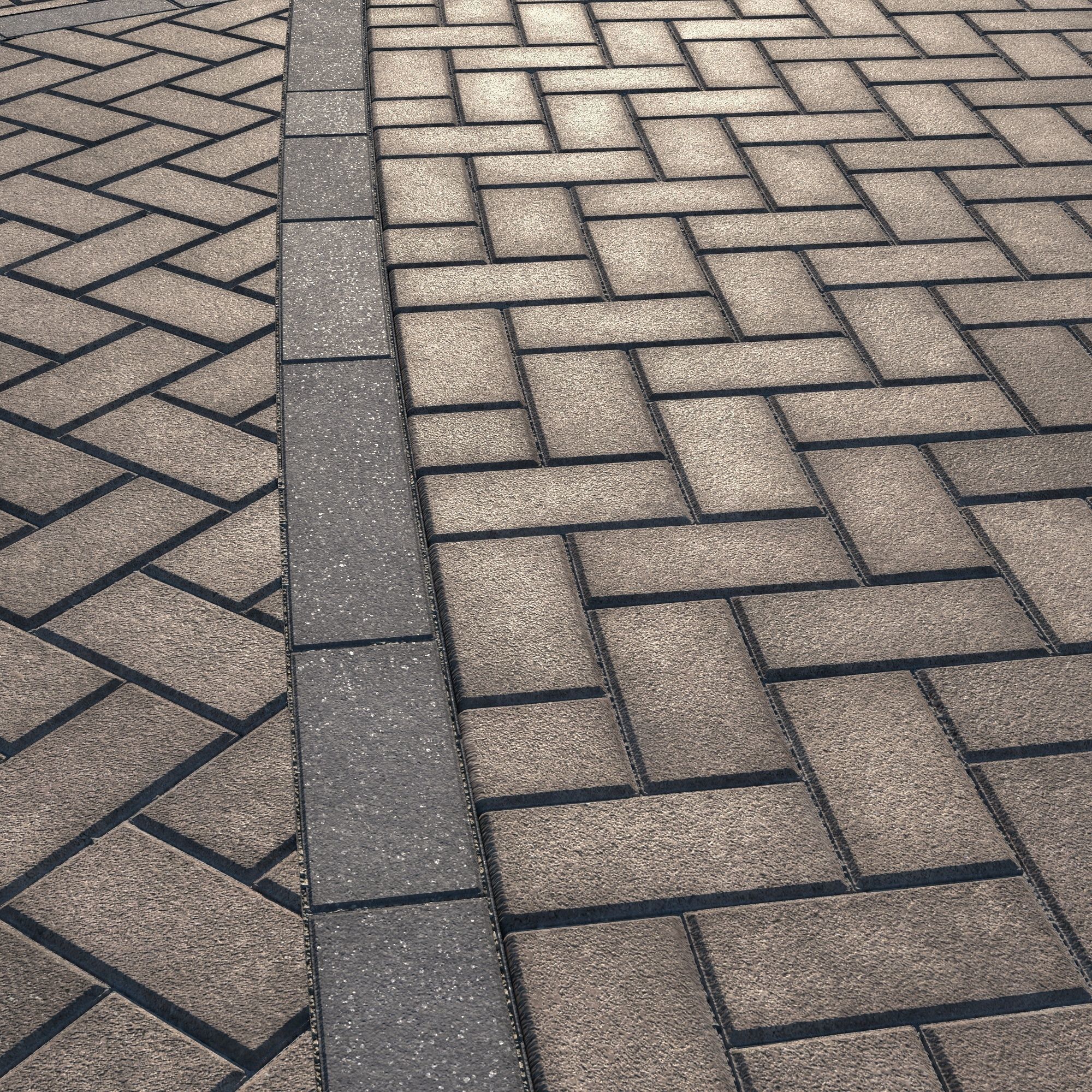 Large Area Herringbone concrete paving 02 - 15 Variations Texture_37