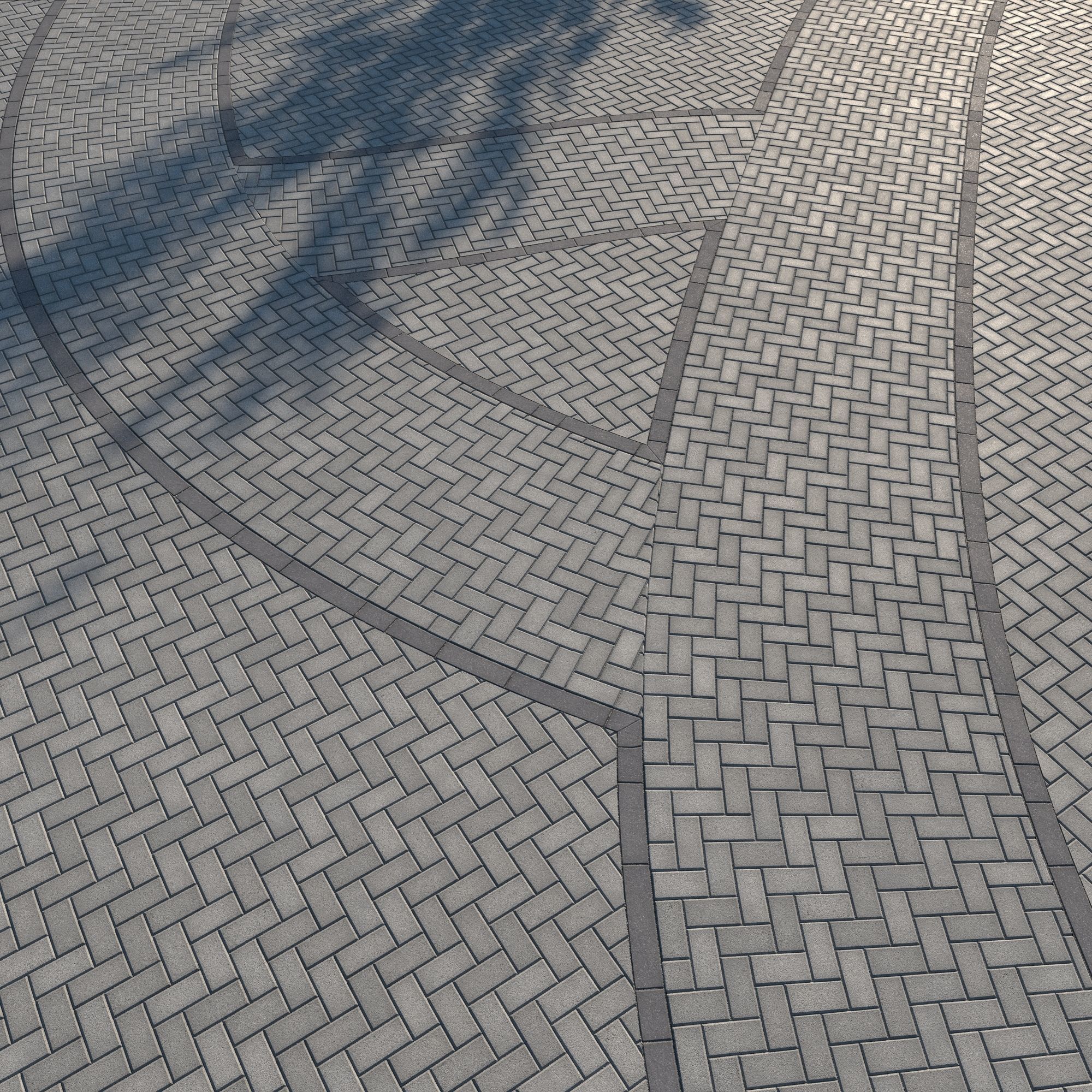 Large Area Herringbone concrete paving 02 - 15 Variations Texture_28