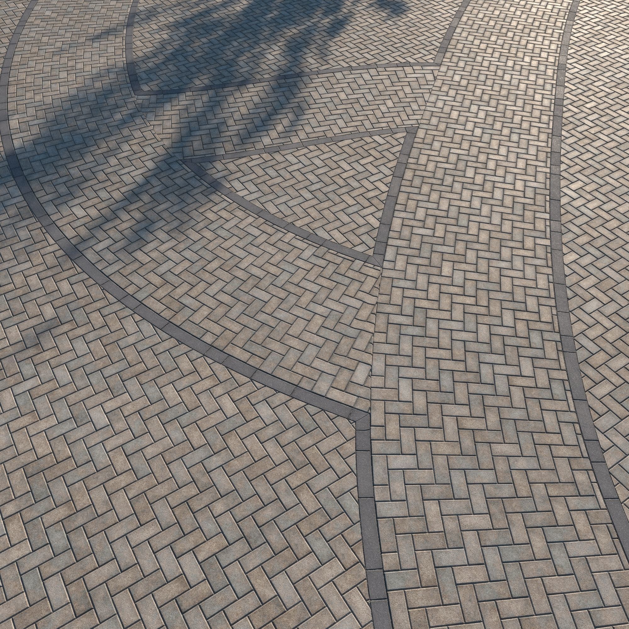 Large Area Herringbone concrete paving 02 - 15 Variations Texture_25