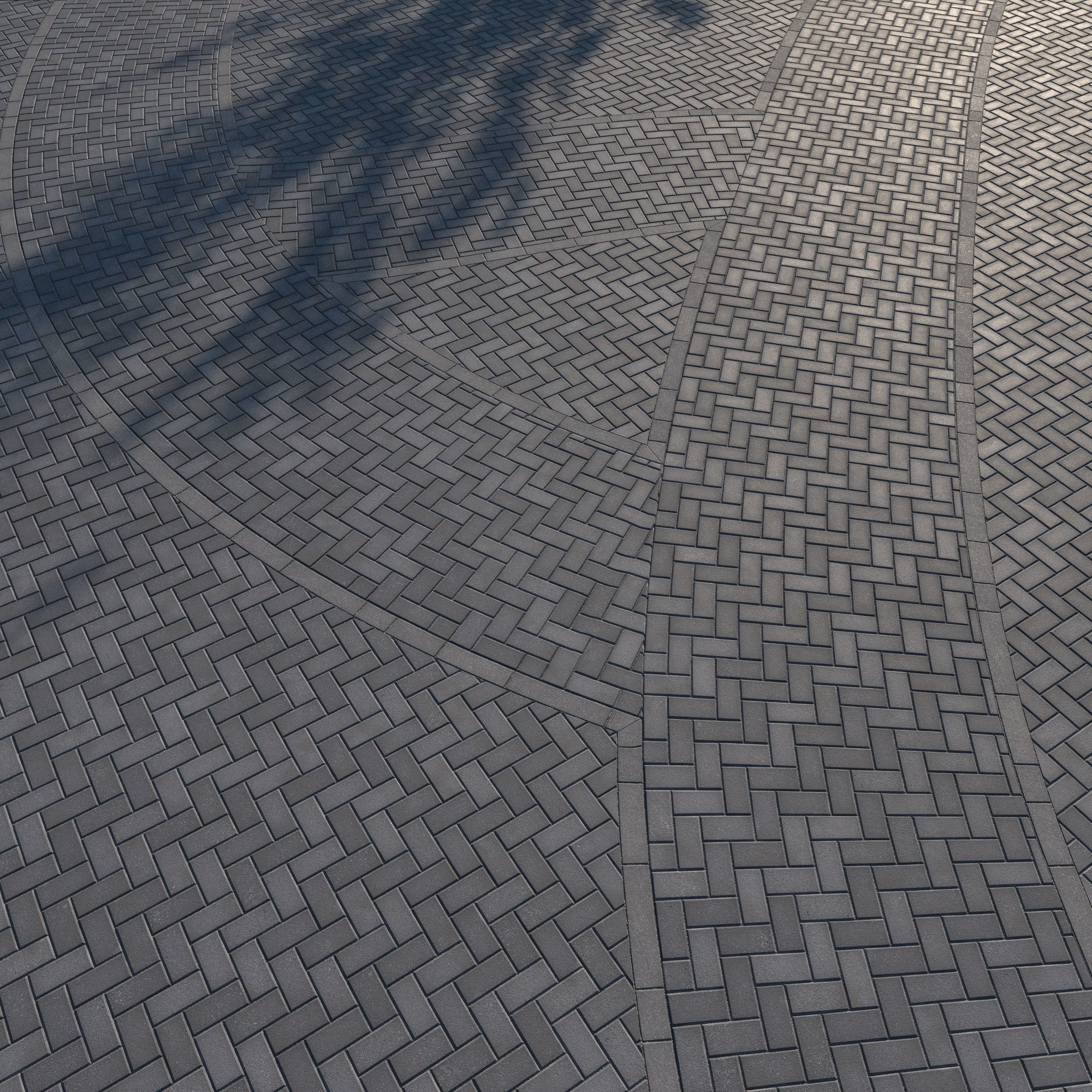 Large Area Herringbone concrete paving 02 - 15 Variations Texture_17