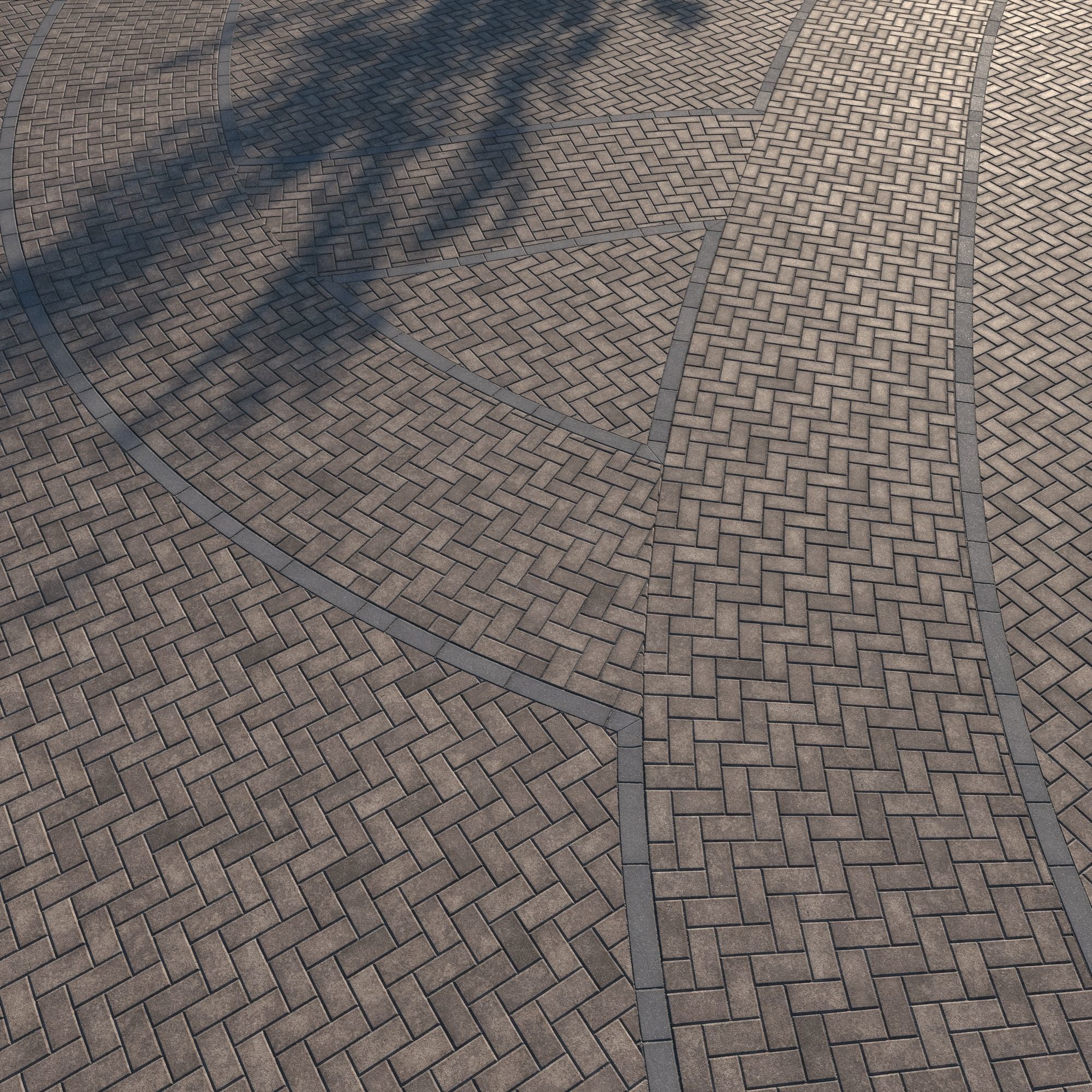 Large Area Herringbone concrete paving 02 - 15 Variations Texture_21